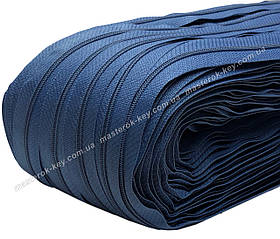 Блискавка спіральна метрова No3 Італія колір синій 756