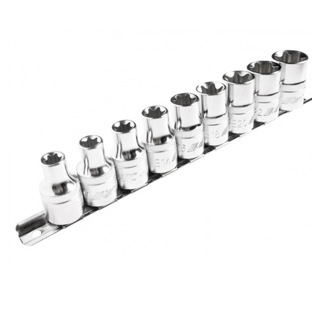 Набір головок торцевих TORX E10-E24 1/2" 9ед. H409E JTC
