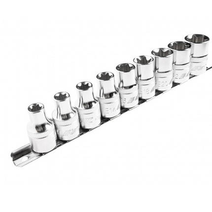 Набір головок торцевих TORX E10-E24 1/2" 9ед. H409E JTC, фото 1