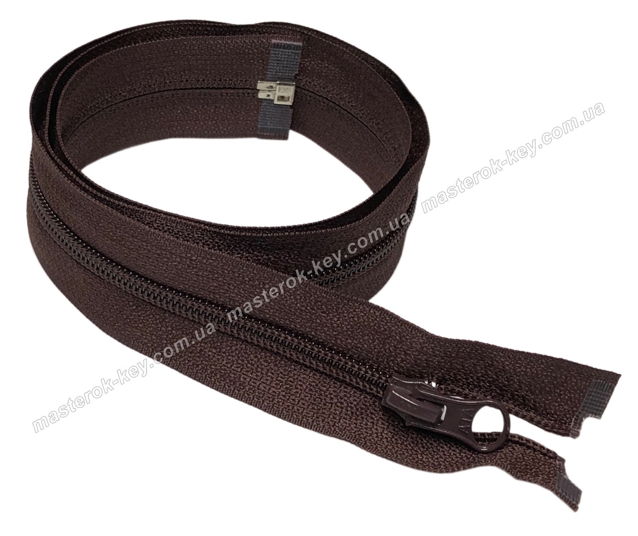 Блискавка спіральна роз'ємна No5 довжина 60 см колір коричневий #570, фото 1