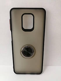 Чохол для Xiaomi Redmi Note 9S, 9 Pro накладка з кільцем бампер протиударний з магнітом чорний