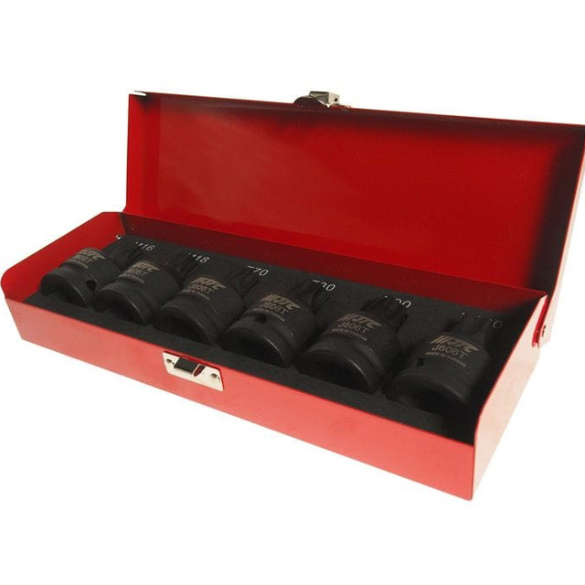 Набір головок ударних TORX T70,T80,T90,T100, SPLINE M16,M18 3/4" 6 од. J606T JTC