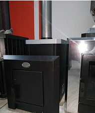 Піч каменка Новаслав Класик 18 м3, кожух неіржавка, вино, фото 3