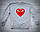 Cірий cвітшот cdg | кофта comme des garcons logo, фото 3
