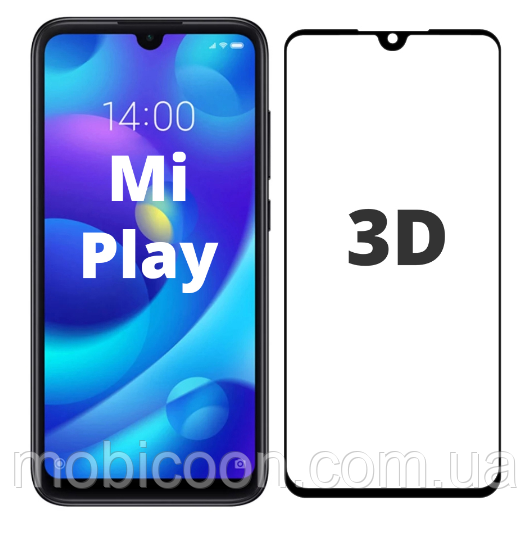 Захисне 3D-скло для Xiaomi Mi Play (сяомі ксіомі мі плей)