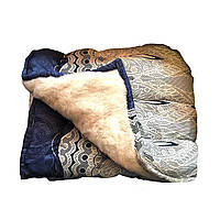 Хутряна вовняна ковдра євро розмір 200/220,тканина полікотон