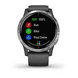 Смарт-годинник Garmin Vivoactive 4 Gray/Silver (010-02174-02), фото 4