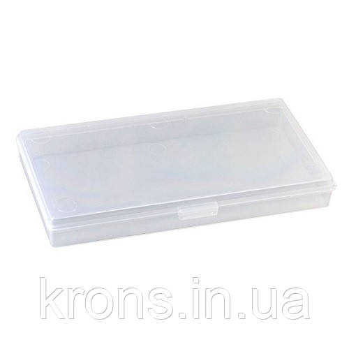 Коробка органайзер кейс для снастей бісеру 145х75х15мм без комірок, фото 1