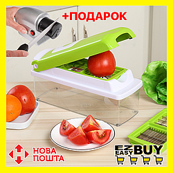 Ручна овочерізка Nicer Dicer Plus + Електрична точилка у ПОДАРУНОК! Овочерізка 8 в 1. Терка для кухні.