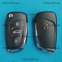 Корпус выкидного ключа 3 кнопки Peugeot новый стиль CE0523 VA2