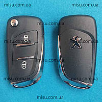 Корпус выкидного ключа 2 кнопки Peugeot новый стиль CE0523 VA2