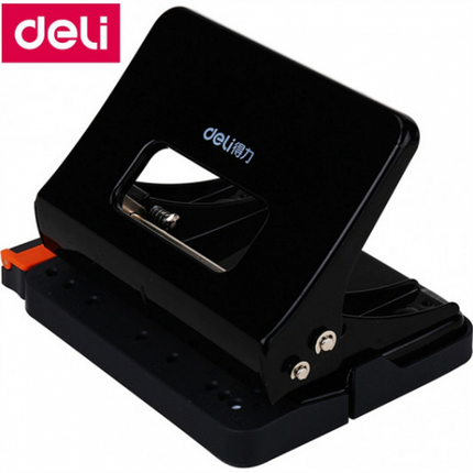 Діркопробивач Deli 0141 мікс 15листов пластик 2 отв з лінійкою "легкий натиск", фото 2