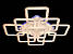 Стельова світлодіодна люстра квадрати з пультом та підсвічуванням до 35 кв.м колір Чорний 190 Ват Diasha MX2505/9L BK 3color, фото 4