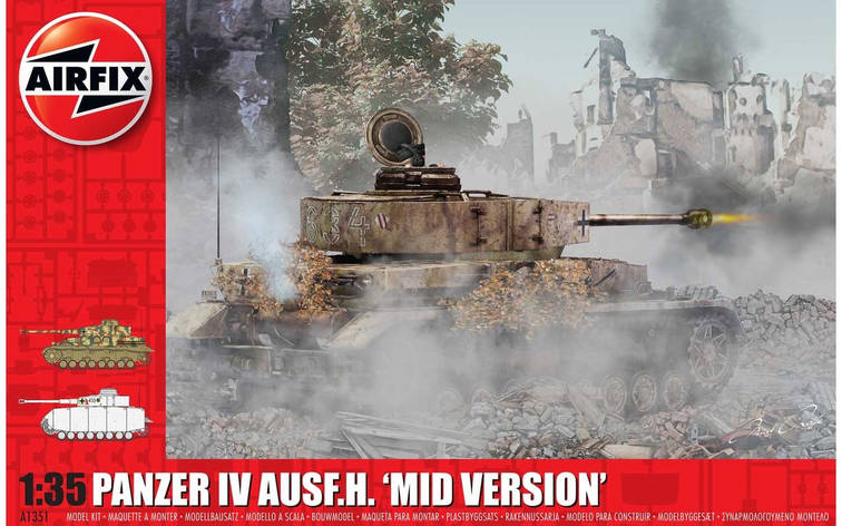 Panzer IV Ausf. H, Mid Version. Збірна модель німецького танка в масштабі 1/35. AIRFIX A1351, фото 1