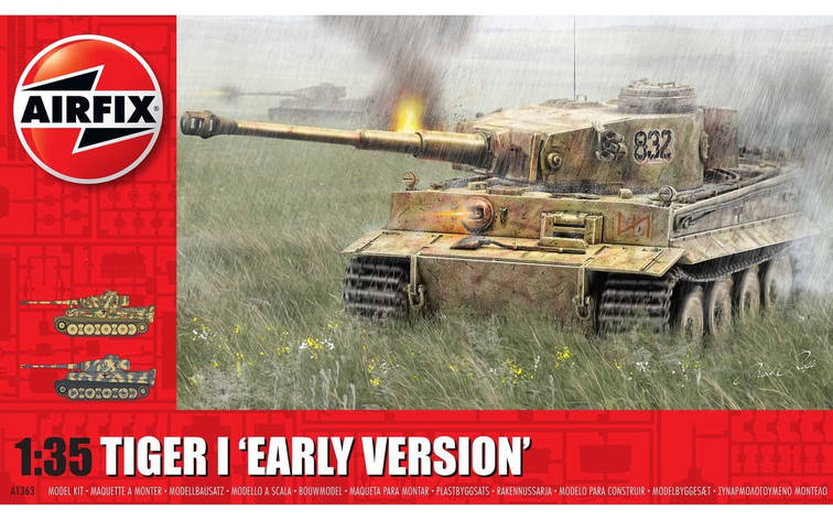 Tiger-1, Early Version. Збірна модель німецького танка в масштабі 1/35. AIRFIX A1363, фото 1