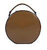 Шкіряна сумка жіноча Galanty Кругла 22 × 8.5 × 22 см Хакі, фото 3