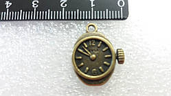 Годинник круглий, колір - бронза. Діаметр 15 мм Двосторонній. №16