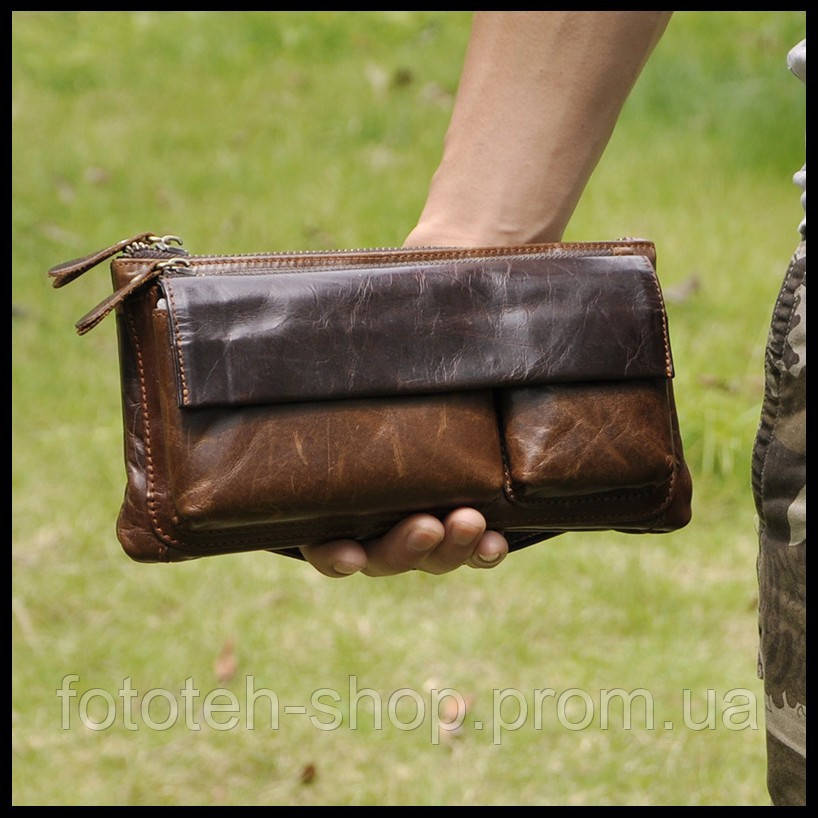 Чоловічий клатч — сумочка з натуральної шкіри