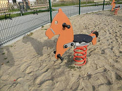 Гойдалка на пружині дитяча - Чорна Конячка / Поні / Коник