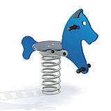 Гойдалка на пружині дитяча - Конячка Блакитний/ Поні / Коник. Будь-Який Колір., фото 4