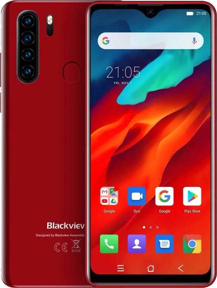 Blackview A80 Pro, 4/64 Гб, Четверная камера 13 Мп, 4680 mAh, 4G, Helio P25, Android 9, Дисплей 6.49" Красный (Coral Red) - фото 1 - id-p1215187830