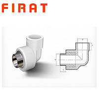 Колено полипропиленовое с наружной резьбой (НР) Firat, 25x3/4"