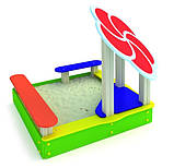 Пісочниця дитяча — Квітка 3. Будь-який колір. Розміри: 1650х1650х1500, фото 4