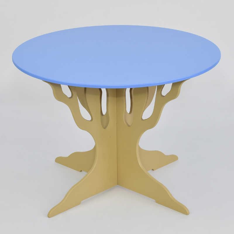 Дитячий блакитний круглий столик "Дерево" ТМ "МАСЯ", фото 1