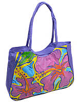 Жіноча яскрава пляжна містка текстильна сумка Case 08s05m1330 фіолетова