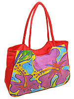 Женская яркая пляжная вместительная текстильная сумка Case 08s05m1330 красная