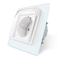 Розетка з кришкою IP44 Livolo білий скло (VL-C7C1EUWF-11) VL-C7C1EUWF-11 Розетка з кришкою IP44 Livolo білий скло (VL-C7C1EUWF-11)