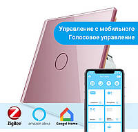 Сенсорний Wi-Fi вимикач Livolo ZigBee рожевий (VL-C701Z-17) VL-C701Z-17 Сенсорний Wi-Fi вимикач Livolo ZigBee рожевий (VL-C701Z-17)