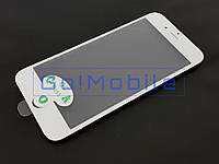 Стекло (для ремонта дисплея) для iPhone 6 белое с рамкой и OCA оригинал (Китай)