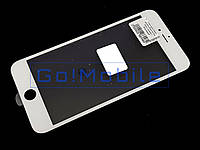 Стекло (для ремонта дисплея) для iPhone 6S Plus белое с рамкой, с OCA оригинал (Китай)