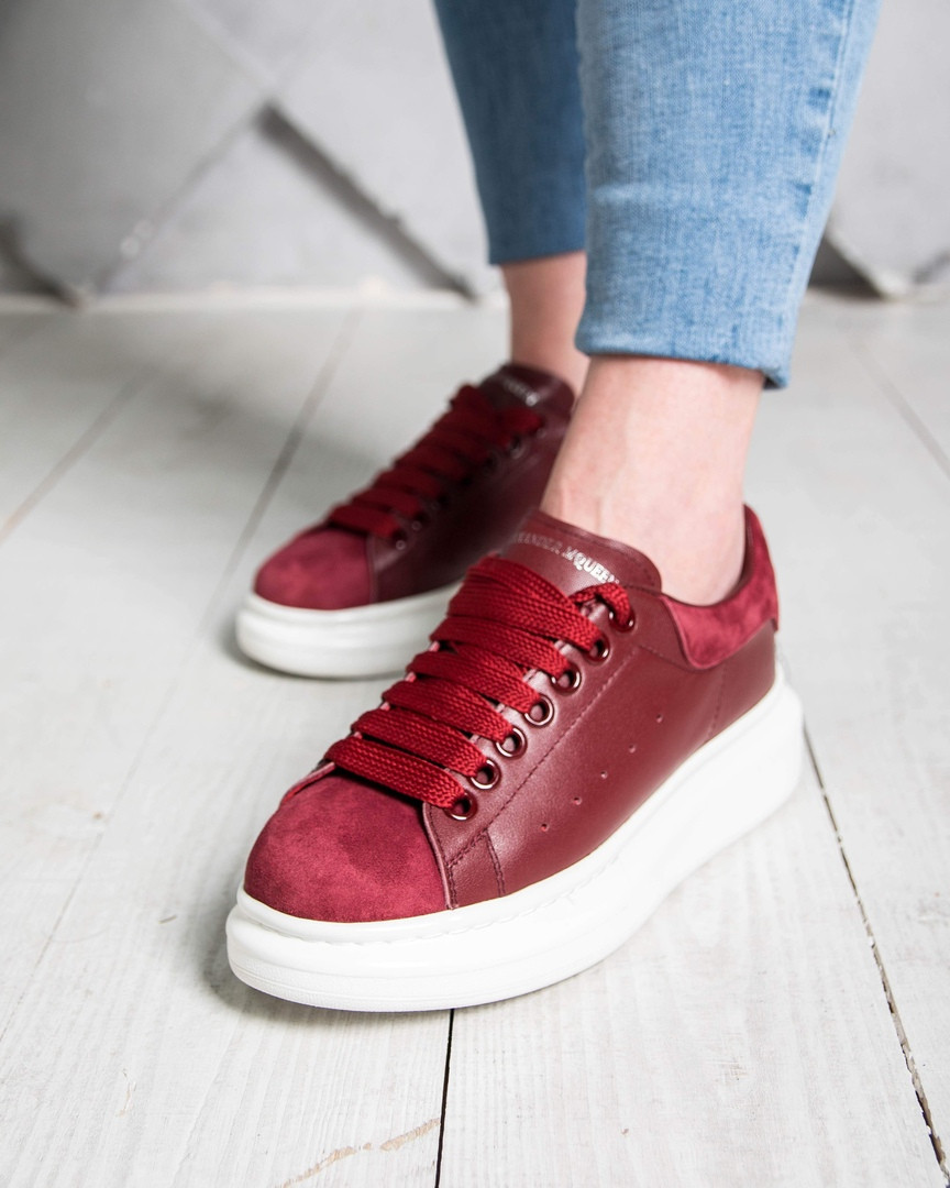 Жіночі Кросівки Alexander McQueen Bordo 36-37-38-39