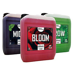 3 х 5 л Hydroponics Kit добрива для гідропоніки та ґрунту — Аналог Terra Aquatica (GHE) Flora Series