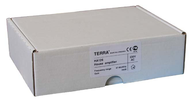 TERRA HA126 (1 вход, 1 выход, усиление 34 дБ, выходной уровень 117дБ/мкВ, регулировки АЧХ и усиления) - фото 3 - id-p163893296