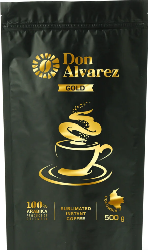 Don Alvarez Gold 500 г Колумбія економ пакет кава розчинна сублімована