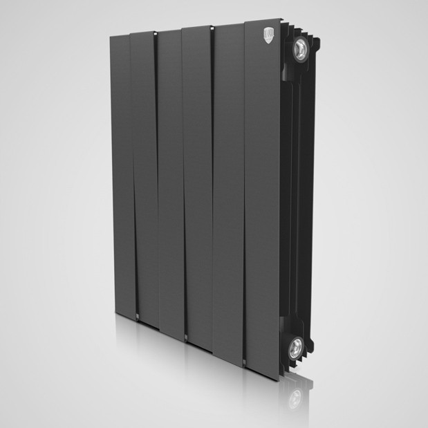 Радиатор биметаллический ROYAL THERMO PIANO FORTE (8 секций) Черный - фото 1 - id-p1215348497