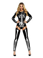 Сексуальный костюм скелета женский на Хэллоуин