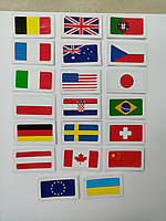 Заказ покупателя флаги 20 стран 4х2 см каждый, на фото 2-флаги 5х3 см