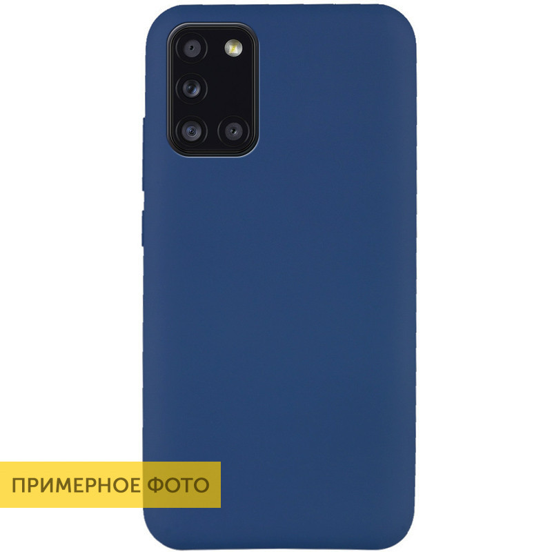 Чехол Silicone Cover Full without Logo (A) для Xiaomi Redmi Note 9 / Redmi 10X Синий / Navy Blue