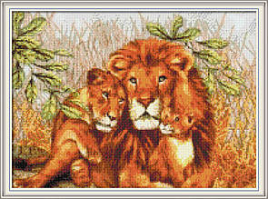 Набір алмазной мозаїки NKF Левова сім'я D0102