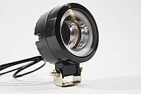 Дополнительная светодиодная LED фара 20Вт круглая с ДХО Четкой световой теневой границей