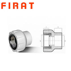 Муфта поліпропіленова з внутрішньої різьби (ВР) 25х3/4" Firat