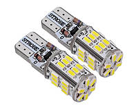 Светодиодная лампа Т10 W5W 30 SMD 3014 300Lm стробоскоп (два режима работы) 12V Белая