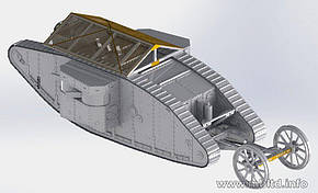 Британський танк MK I "Female". Збірна модель танка в масштабі 1/72. MASTER BOX 72002, фото 3