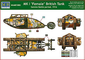 Британський танк MK I "Female". Збірна модель танка в масштабі 1/72. MASTER BOX 72002, фото 5