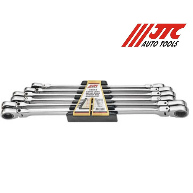 Набір накидних ключів шарнірних з тріскачкою 10-19мм 6ед.(подовжених) 5564S JTC