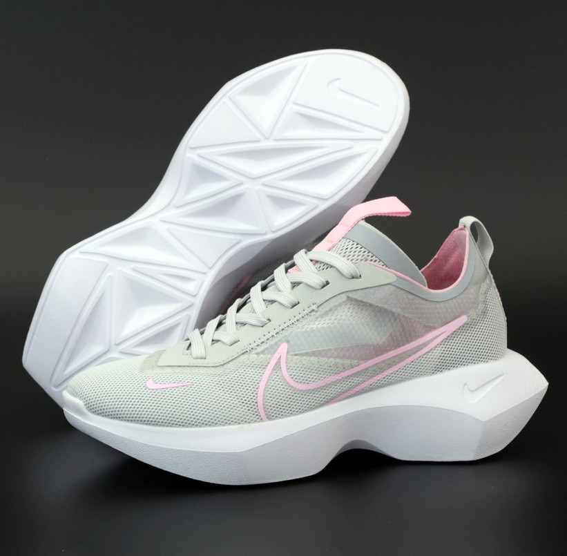 Жіночі кросівки Nike Vista Lite літні у сітку сірі. Живе фото. топ